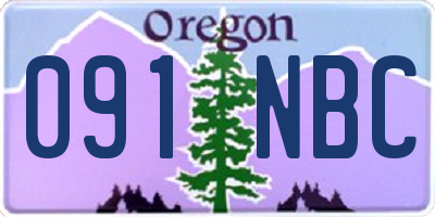 OR license plate 091NBC