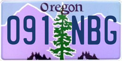 OR license plate 091NBG