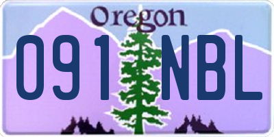 OR license plate 091NBL
