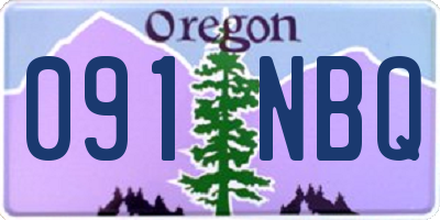 OR license plate 091NBQ