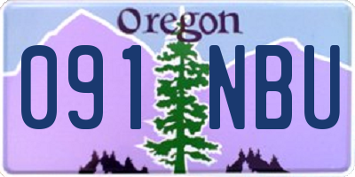 OR license plate 091NBU