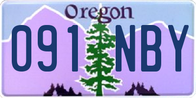 OR license plate 091NBY