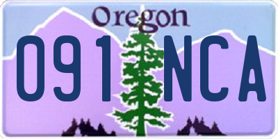 OR license plate 091NCA
