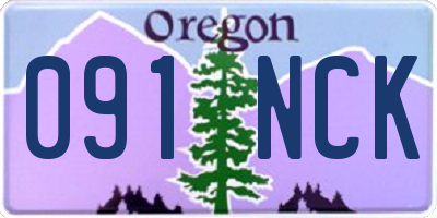 OR license plate 091NCK