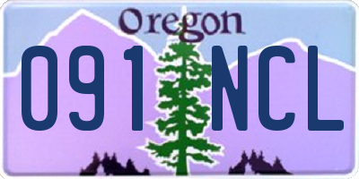 OR license plate 091NCL