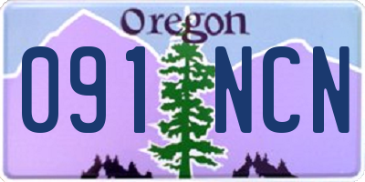 OR license plate 091NCN