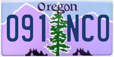 OR license plate 091NCO
