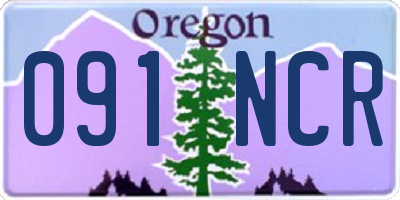 OR license plate 091NCR