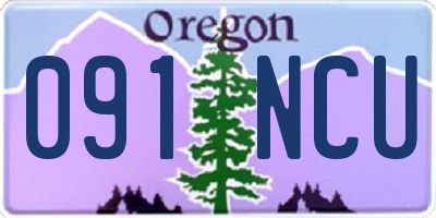 OR license plate 091NCU