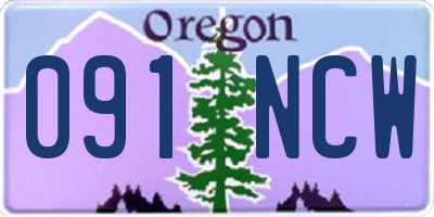 OR license plate 091NCW