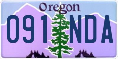 OR license plate 091NDA