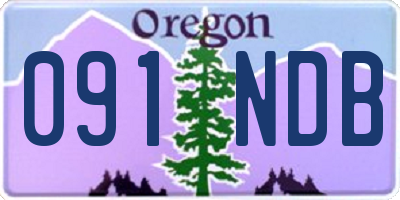 OR license plate 091NDB