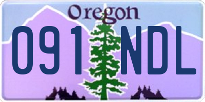 OR license plate 091NDL