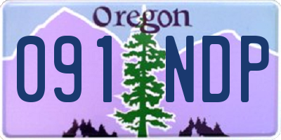 OR license plate 091NDP