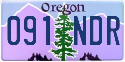 OR license plate 091NDR