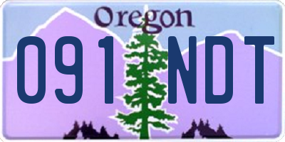OR license plate 091NDT