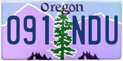 OR license plate 091NDU