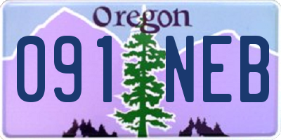 OR license plate 091NEB