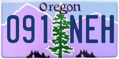 OR license plate 091NEH