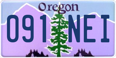 OR license plate 091NEI