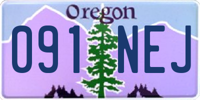 OR license plate 091NEJ
