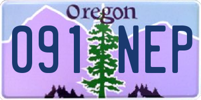 OR license plate 091NEP