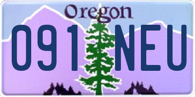 OR license plate 091NEU