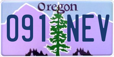 OR license plate 091NEV