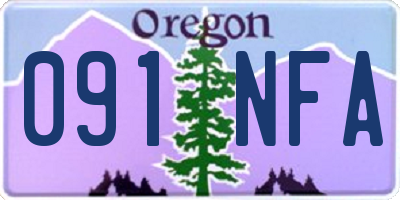 OR license plate 091NFA