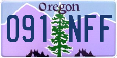 OR license plate 091NFF