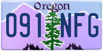 OR license plate 091NFG