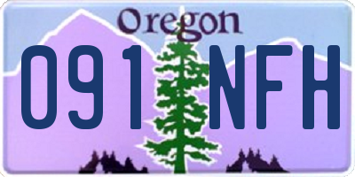 OR license plate 091NFH