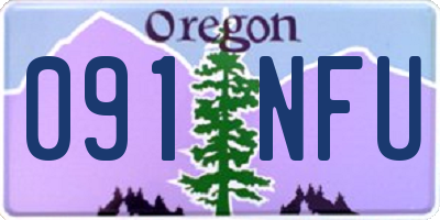 OR license plate 091NFU