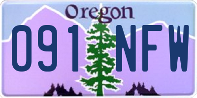 OR license plate 091NFW