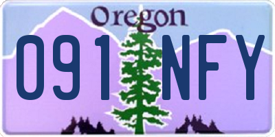 OR license plate 091NFY