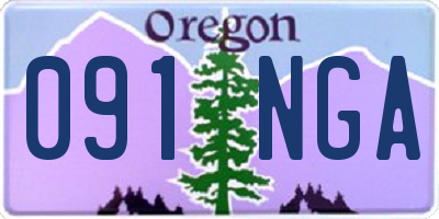 OR license plate 091NGA