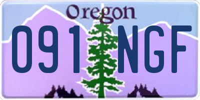 OR license plate 091NGF