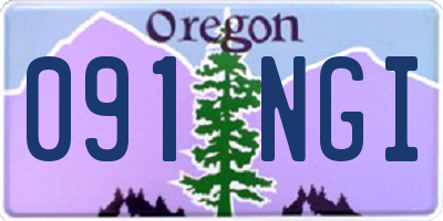 OR license plate 091NGI