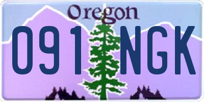 OR license plate 091NGK