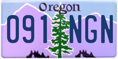 OR license plate 091NGN
