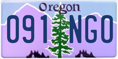 OR license plate 091NGO