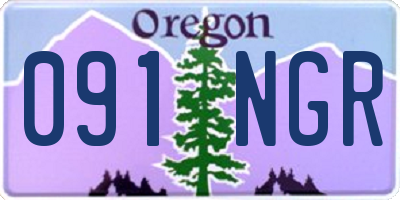 OR license plate 091NGR