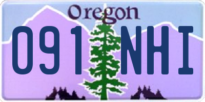 OR license plate 091NHI