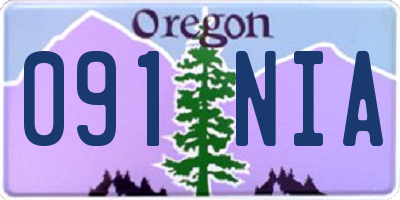 OR license plate 091NIA