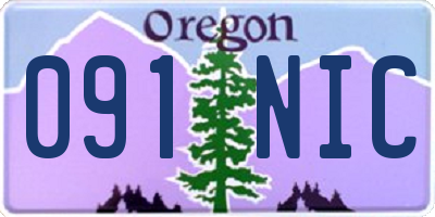 OR license plate 091NIC