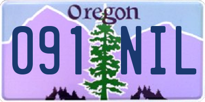 OR license plate 091NIL