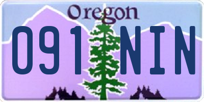 OR license plate 091NIN