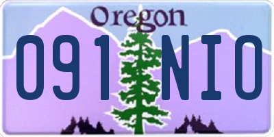 OR license plate 091NIO