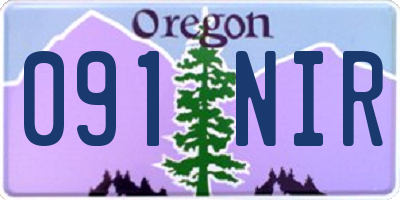 OR license plate 091NIR