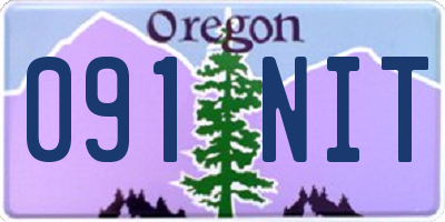 OR license plate 091NIT